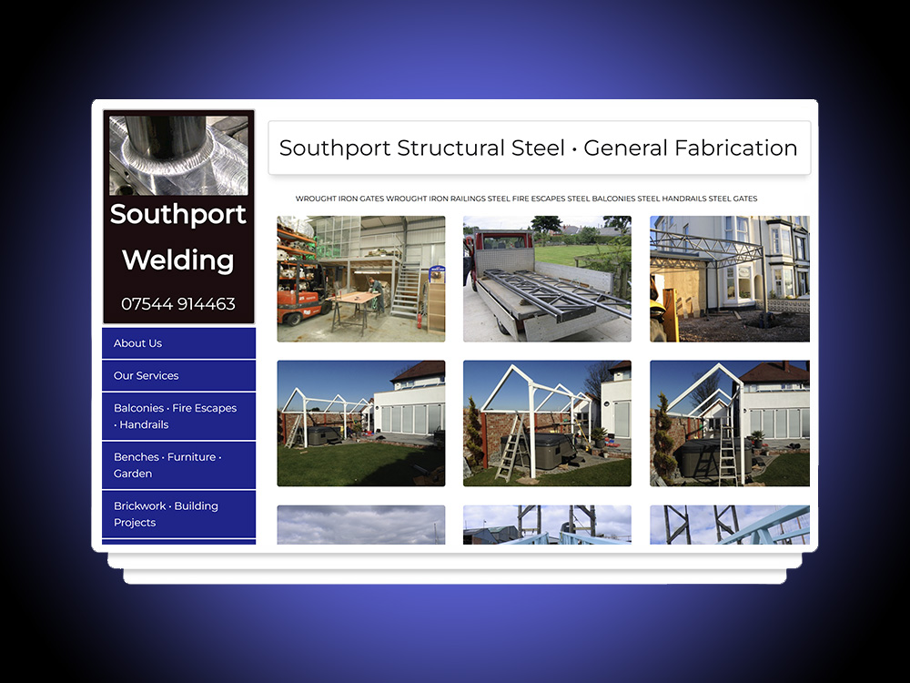 Southport Websites provide High quality Web Design to Southport Welding